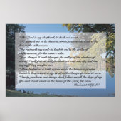Psalm 23 Scriptafdrukken Poster (Voorkant)