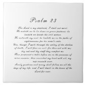Psalm 23-scripts Eenvoudig elegant zwart-wit Tegeltje (Voorkant)