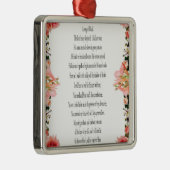 Psalm 23 Song David, Roze Rose, Squre Ornament (Rechts)