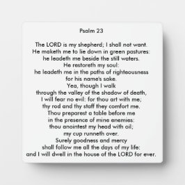 Psalm 23 Square Tabletop Foto Plaque Fotoplaat