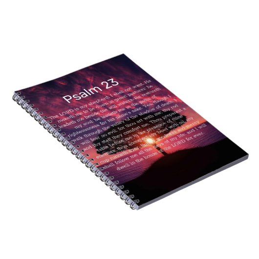 Psalm 23 Sterkte | Sunset Notitieboek (Rechterzijde)