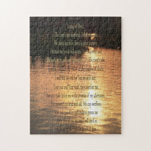 Psalm 23, Sunset on still Waters 252 pcs Puzzle Legpuzzel (Verticaal)