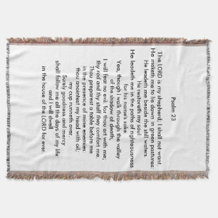 Psalm 23-Throw Blanket Deken