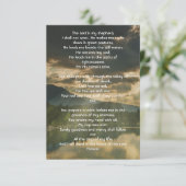 Psalm 23 viering van het leven dienst kaart (Staand voorkant)