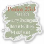 Psalm 23 Vinyl Sticker – The Lord Is My Shepherd (Voorkant)
