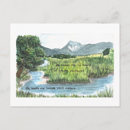 Psalm 23 Visueel briefkaart (Voorkant)