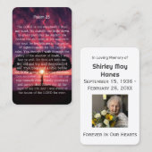 Psalm 23: Voor altijd in ons hart Gedachtenisgebed Visitekaartje (Voorkant / Achterkant)