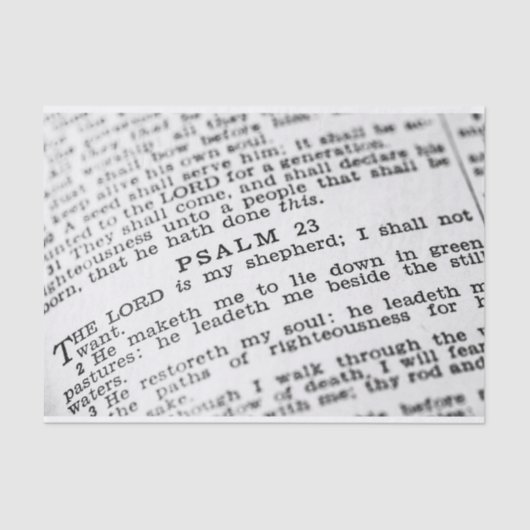 Psalm 23-weefselpapier tissuepapier (Voorkant)