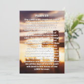 Psalm 23 Zon Kruis Viering van het Leven Funeral Kaart (Staand voorkant)