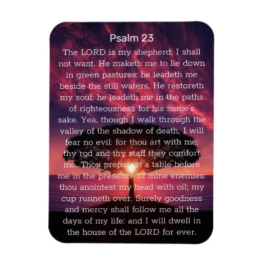 Psalm 23 - Zonnebomen Magneet (Verticaal)