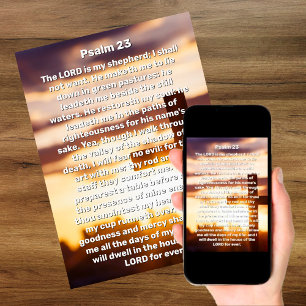 Psalm 23 Zonnekruis Viering van de begrafenis Kaart