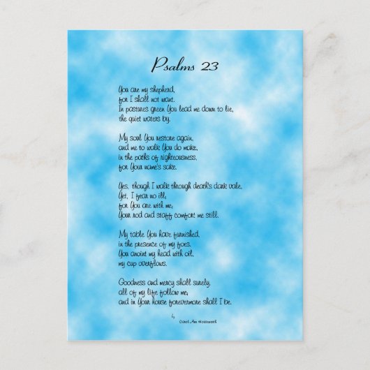 Psalm 23e carte postale (Devant)