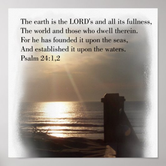 psalm 24:1 poster (Voorkant)
