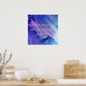 Psalm 24: 1a Bijbelversie op Christelijk Poster (Keuken)