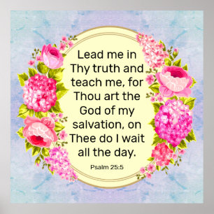 psalm 25:5 poster