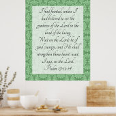 Psalm 27:13-14 poster (Keuken)