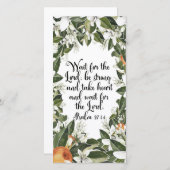 Psalm 27:14, Aquarel bijbeltekst bladwijzer (Voorkant / Achterkant)