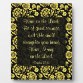 Psalm 27:14 Plaque Fotoplaat (Voorkant)