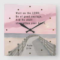 Psalm 27:14 Wacht op de Heer Bijbel Verse Oceaan