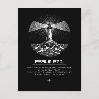 Psalm 27:1 Bible Verse Tshirt | Christian Briefkaart