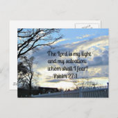 psalm 27:1 briefkaart (Voorkant / Achterkant)