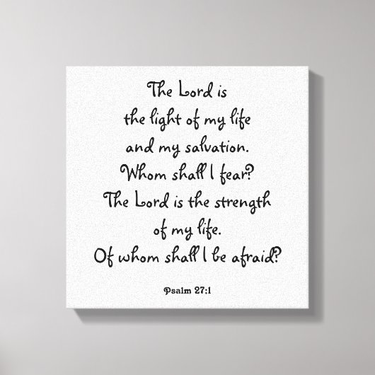 psalm 27:1 canvas afdruk (Voorkant)