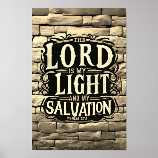 Psalm 27:1 Christelijk Poster (Voorkant)
