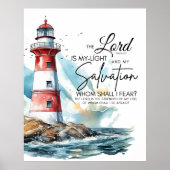 Psalm 27:1 De Heer van de Bijbel is mijn licht en Poster (Voorkant)