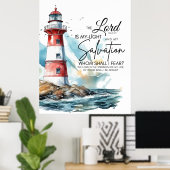 Psalm 27:1 De Heer van de Bijbel is mijn licht en Poster (Thuiskantoor)