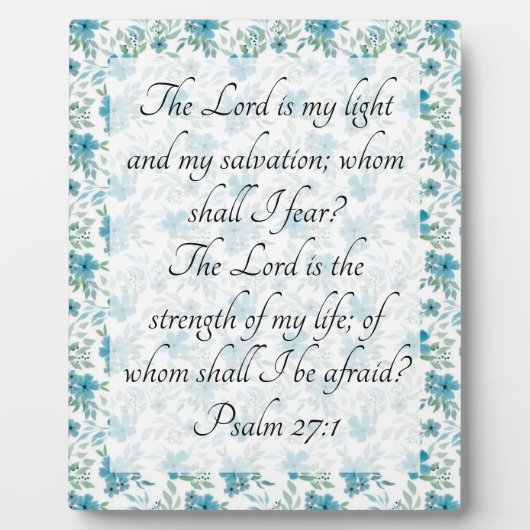 psalm 27:1 fotoplaat (Voorkant)