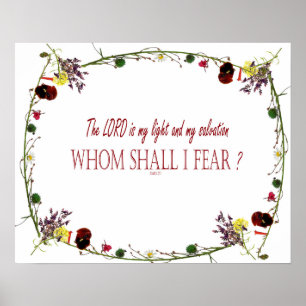 Psalm 27:1, Heer, die ik vrees, Wall Decor Poster