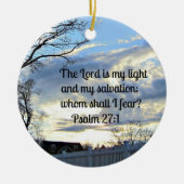 psalm 27:1 keramisch ornament (Voorkant)