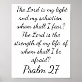 psalm 27:1 poster (Voorkant)