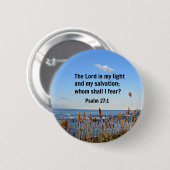 psalm 27:1 ronde button 5,7 cm (Voorkant /achterkant)