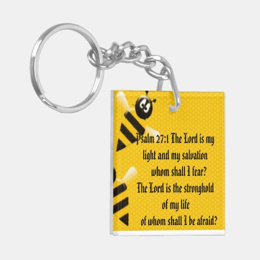 psalm 27:1 sleutelhanger (Voorkant Links)