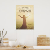 Psalm 27:4 Een ding dat ik verlangde van de Heere  Poster (Keuken)