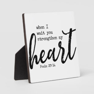 Psalm 27:4 wacht Bijbelse Scripture Farmhouse Sign Fotoplaat