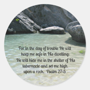 psalm 27:5 ronde sticker