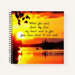 Psalm 27:8 Uw gezicht LORD ik zal Bijbel zoeken Notitieboek