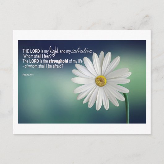 Psalm 27 - De Heer is mijn Licht .... Briefkaart (Voorkant)