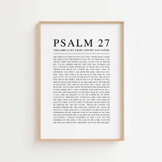Psalm 27 De Heer is mijn licht en mijn redding Poster
