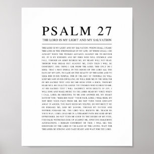 Psalm 27 De Heer is Mijn Licht en Mijn Verlossing Poster