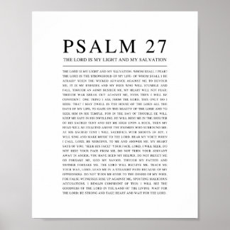 Psalm 27 De Heer is Mijn Licht en Mijn Verlossing Poster