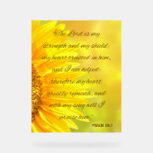Psalm 28:7 Acrylic Sign - "The Lord is... (Recto)