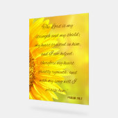 Psalm 28:7 Acrylic Sign - "The Lord is... (Angle)