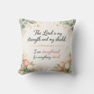 Psalm 28:7 Bijbelvers, Messiaanse Joodse Decoratie Kussen