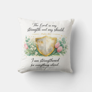 Psalm 28:7 Bijbelvers, Messiaanse Joodse Decoratie Kussen