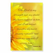 Psalm 28:7 Schuim Kunststof Muur Kunst - "De Heer