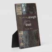 Psalm 28:7 Strength and shield plaque (Côté)