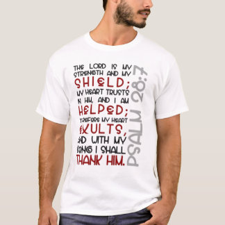psalm 28:7 t-shirt